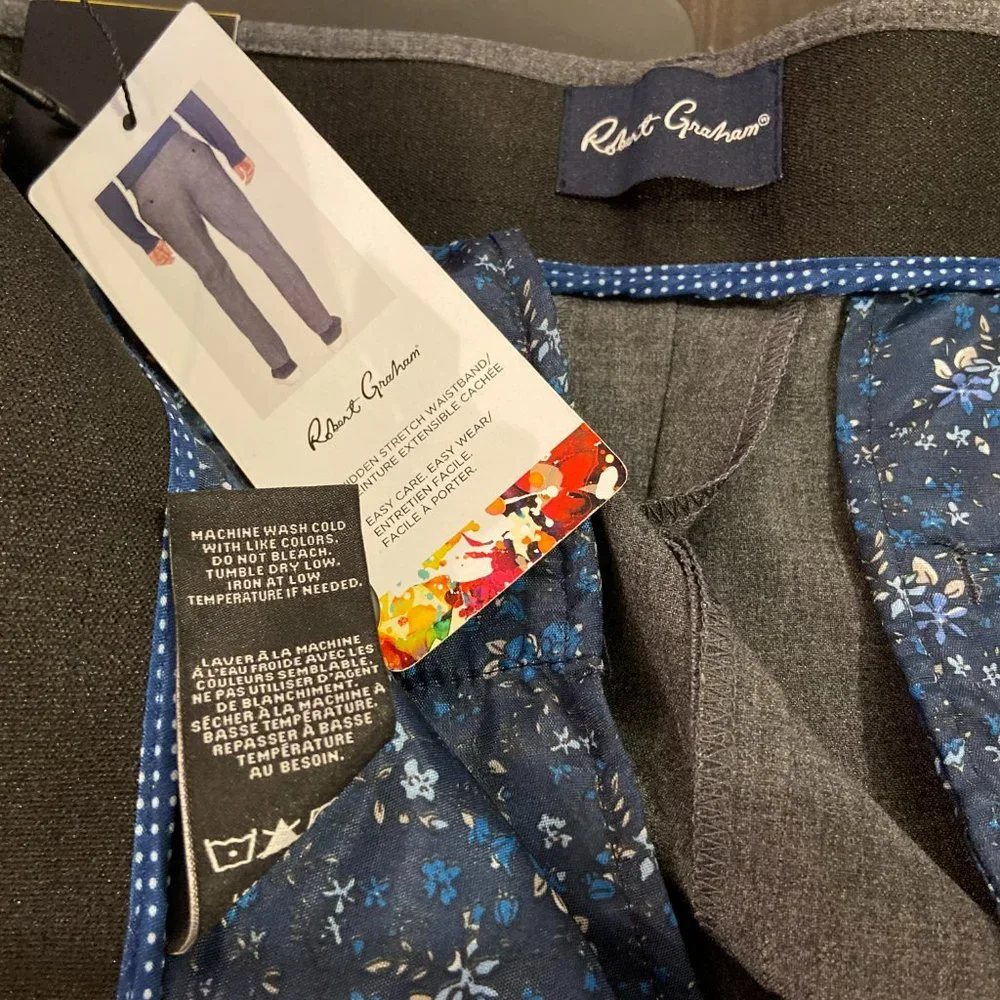 Robert Graham Men's Grey Dress Pant - NWT - Picture 7 of 7